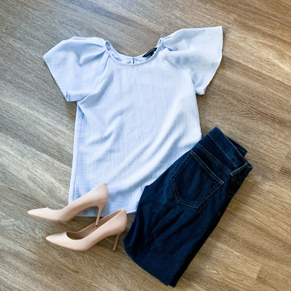 Light Blue Banana Republic Top